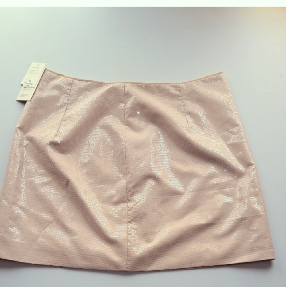 NWT Ladies Sz 10 A New Day Sequin Mini Skirt in Cream Color Fully Lined - Picture 9 of 9